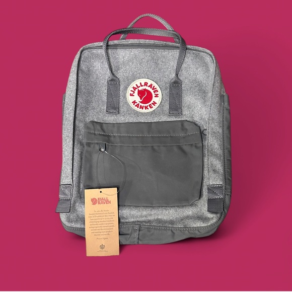 Fjällräven Kånken Re-Wool backpack in Granite Grey